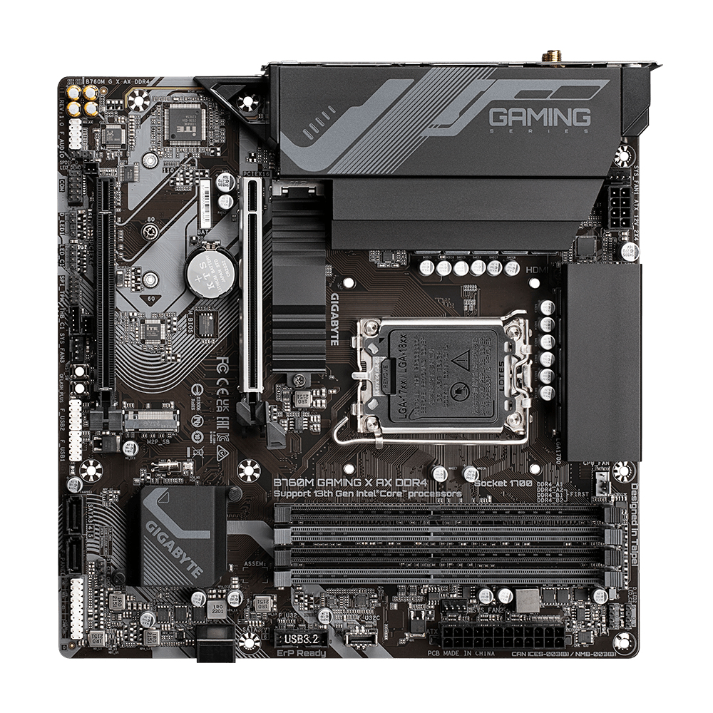 Bekijk afbeelding 4 van Gigabyte 1700 B760M GAMING X AX DDR4 - DDR4/M.2/DP/HDMI